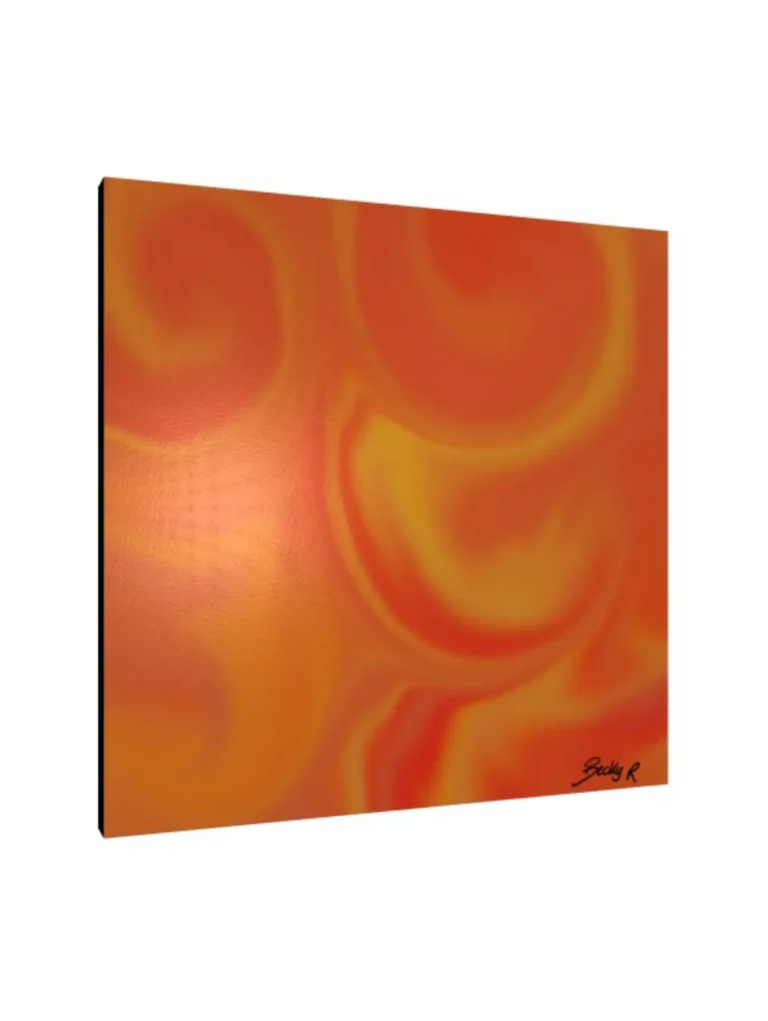 Becky R Arts - Artiste Peintre & Illustratrice numérique - Toile 30x30cm - Exter Orange